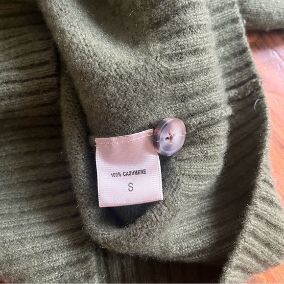 ELYSEWALKER Dove Cropped Cashmere Cardigan Bayleaf Olive‎ Green Luxurious size S - Picture 5 of 16